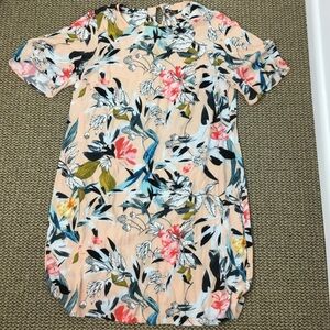 Ulla Popken Peach Floral Cottage Dress Size 24